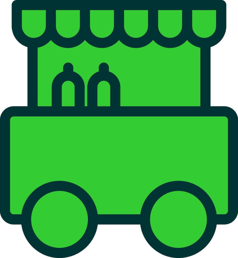 Food Stall Colorful Icon Style vector