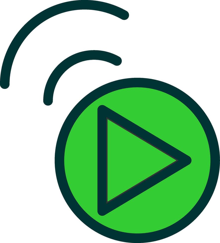 Live Stream Colorful Icon Style vector