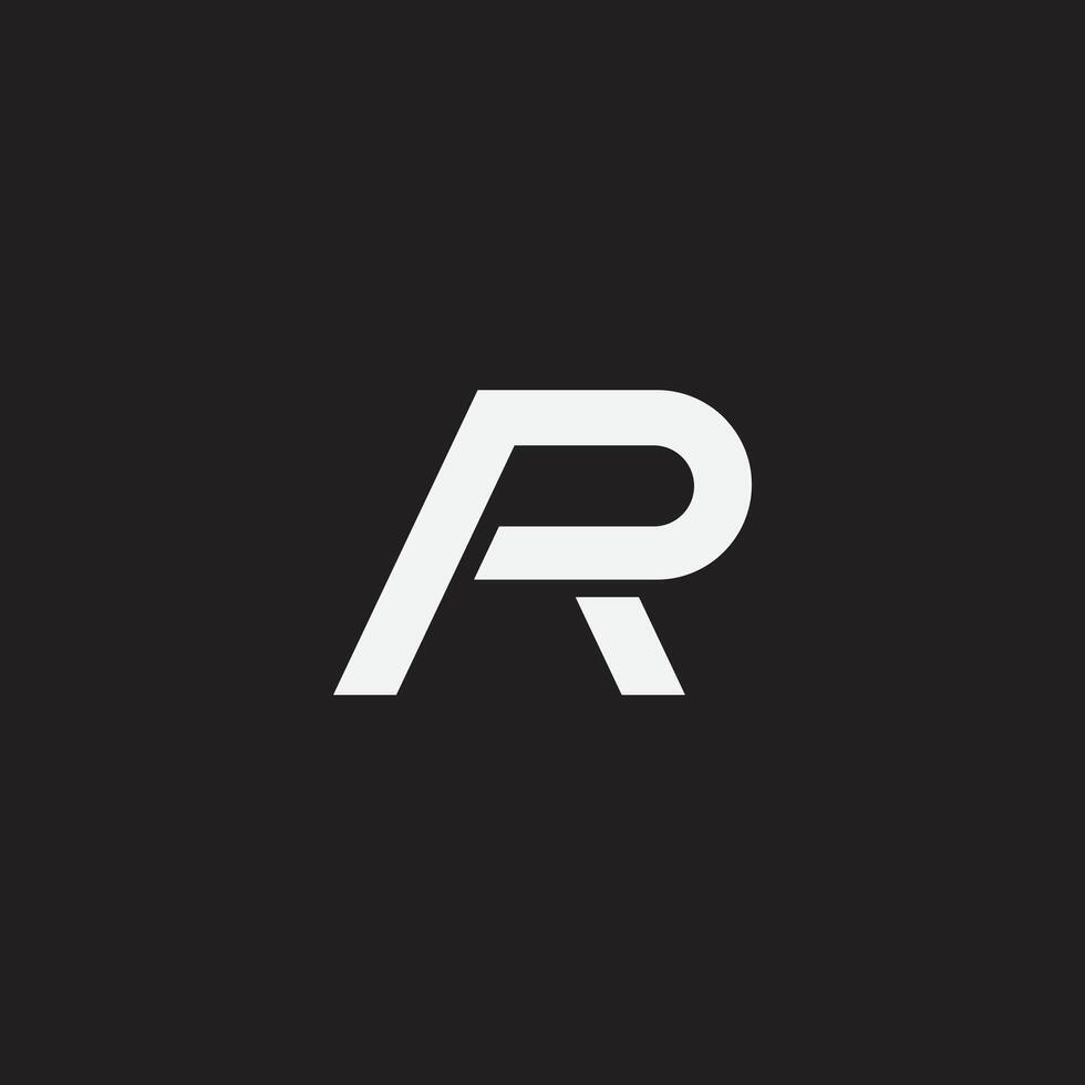 Creative and Minimal Trendy Letter PR Logo Design in Black and White Color, Initial Based Alphabet Icon Logo in Editable Format. vector