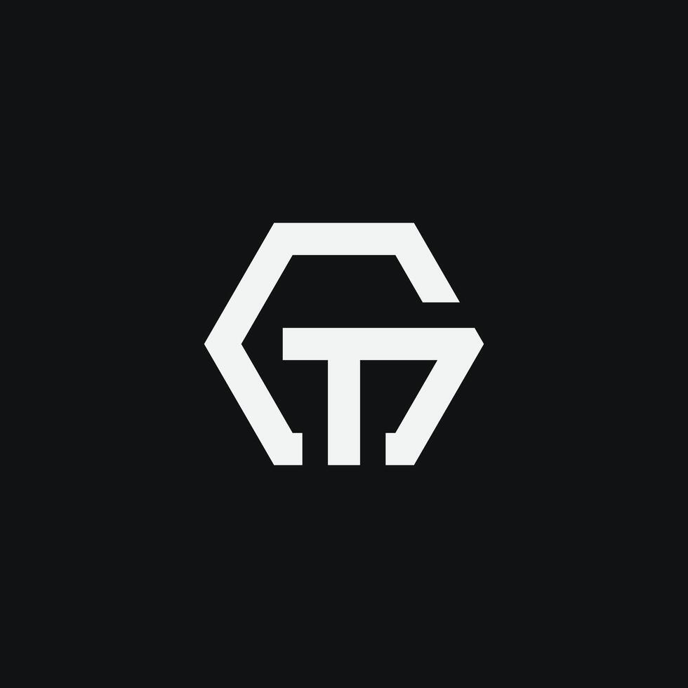 Abstract GT, TG, G, T Letters Logo Initial Based Monogram Icon . vector