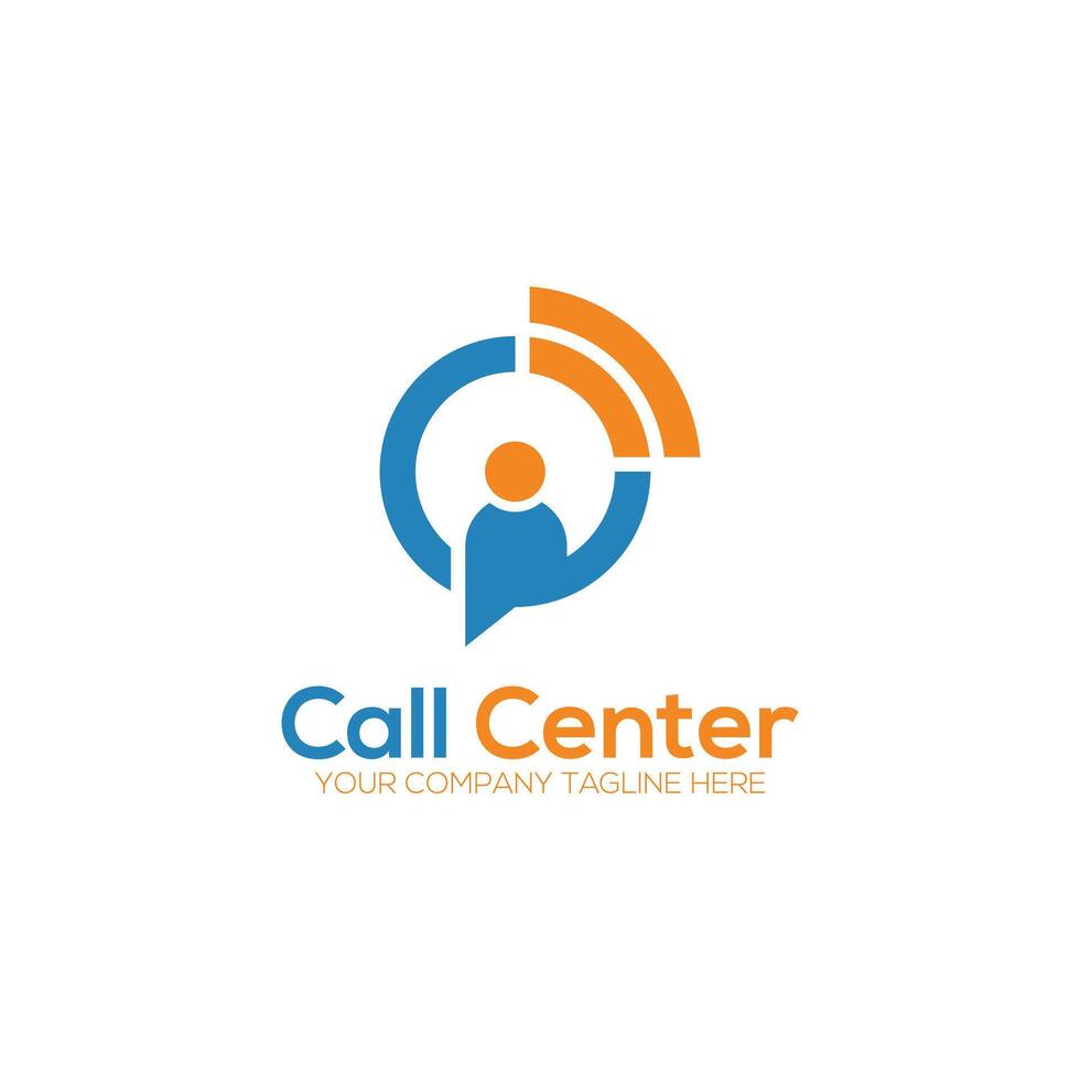 Abstract C Letter Call center logo icon. Client support, customer service creative symbol concept. vector