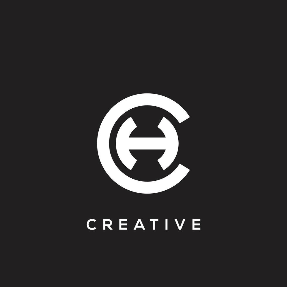 Abstract CH or HC letter logo icon vector
