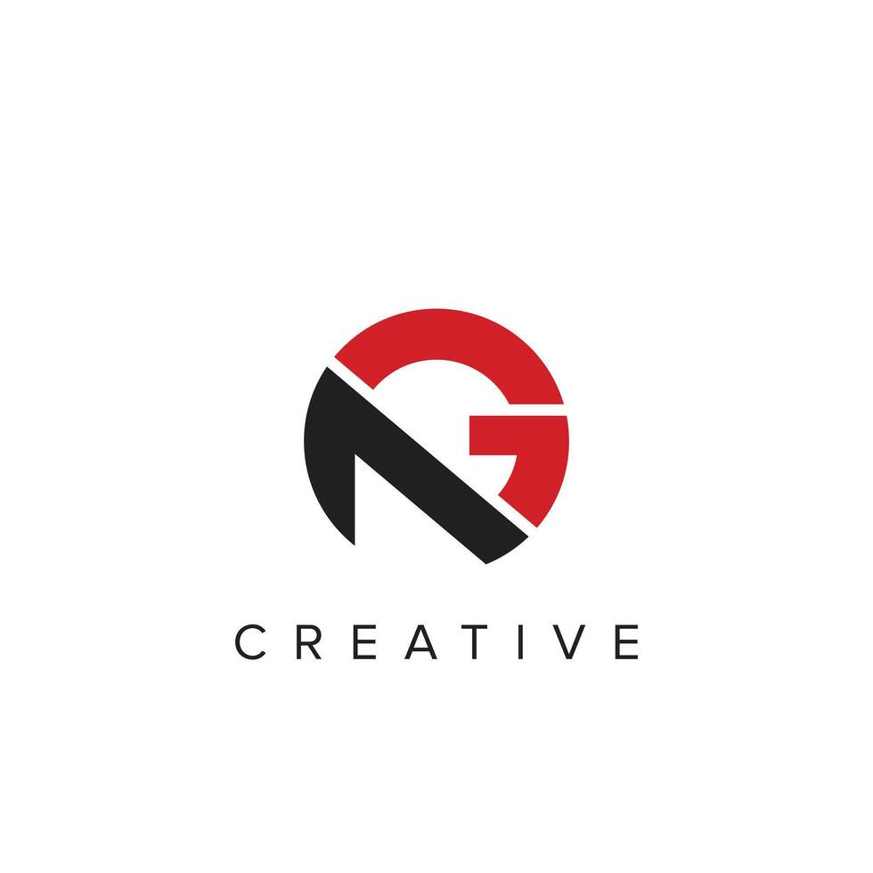 Creative and Minimal Trendy Letter NG or GN Logo Design, Initial Based Alphabet Icon Logo in Editable Format. vector