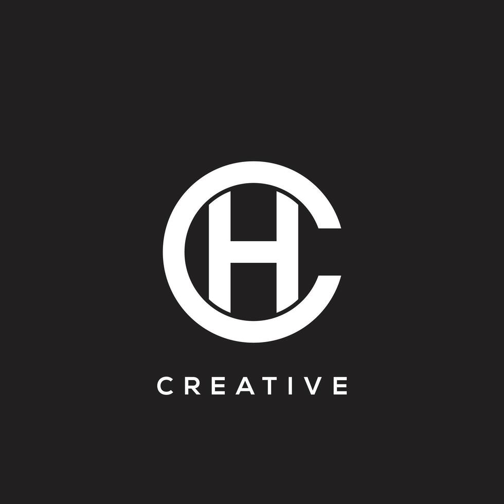 Abstract CH or HC letter logo icon vector