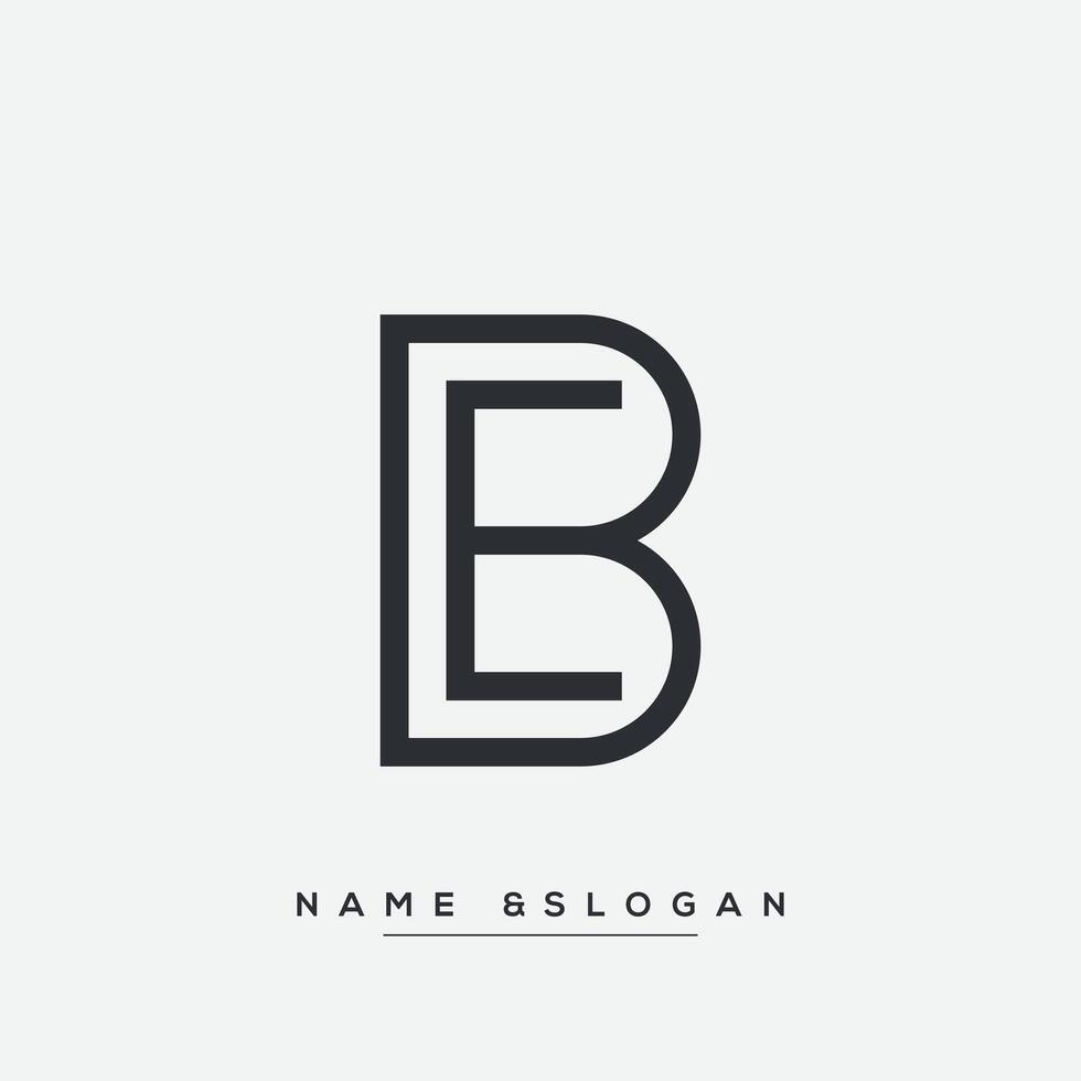 EB BE Abstract Monogram Letter Logo Design. Initial Symbol. vector