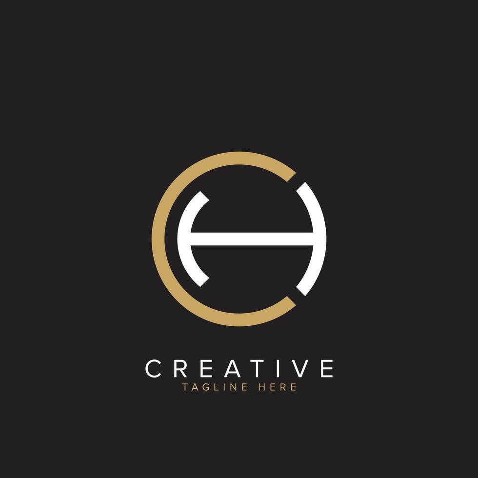Abstract CH or HC letter logo icon template vector