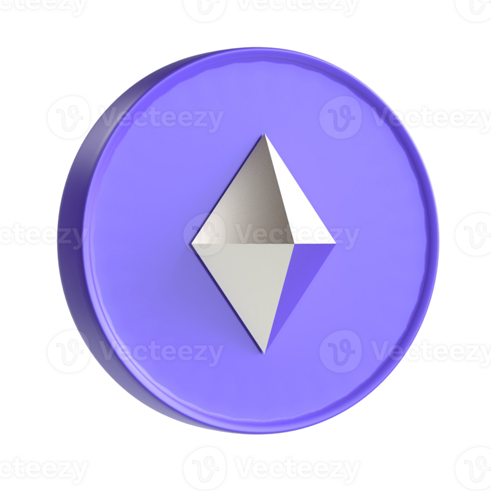3D Ethereum Cryptocurrency Online Money png