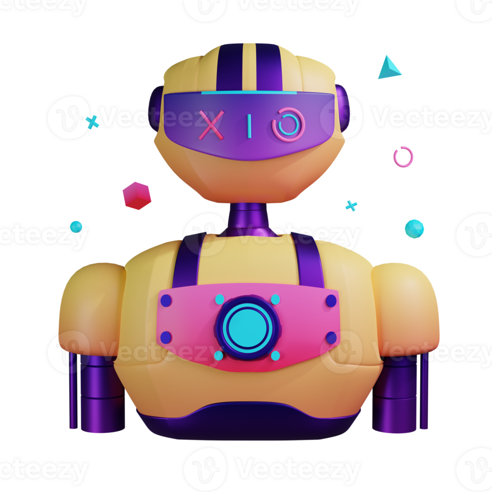3D Robot Cyberpunk Future png