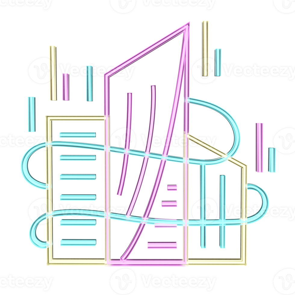 3D Neon Sign Cyberpunk Future png