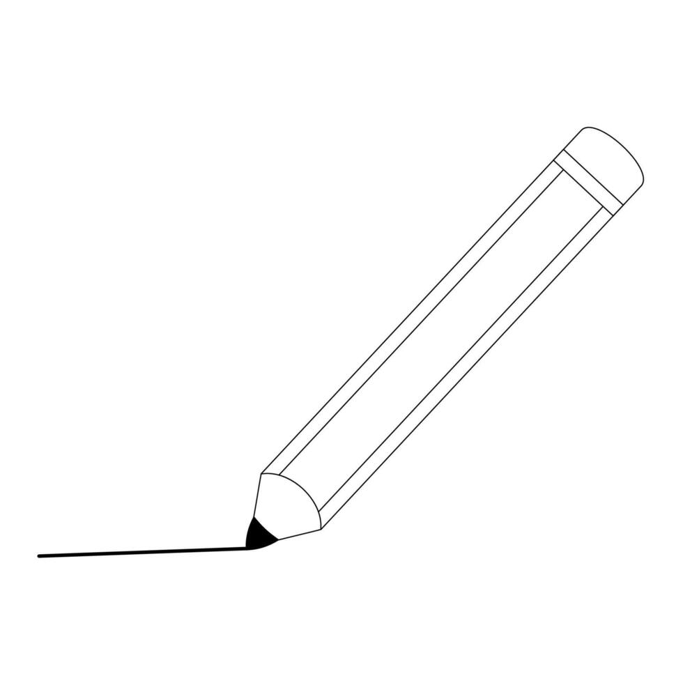 Simple pencil linear icon.Editable outline. vector