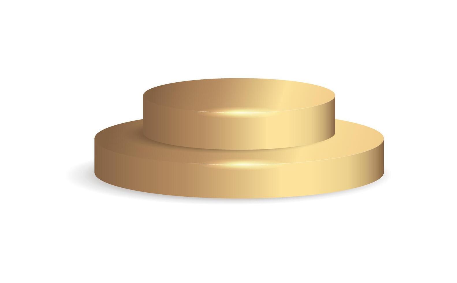 3d gold podium discount promo sale offer. Realistic design element for banner, poster isolated on white background vector