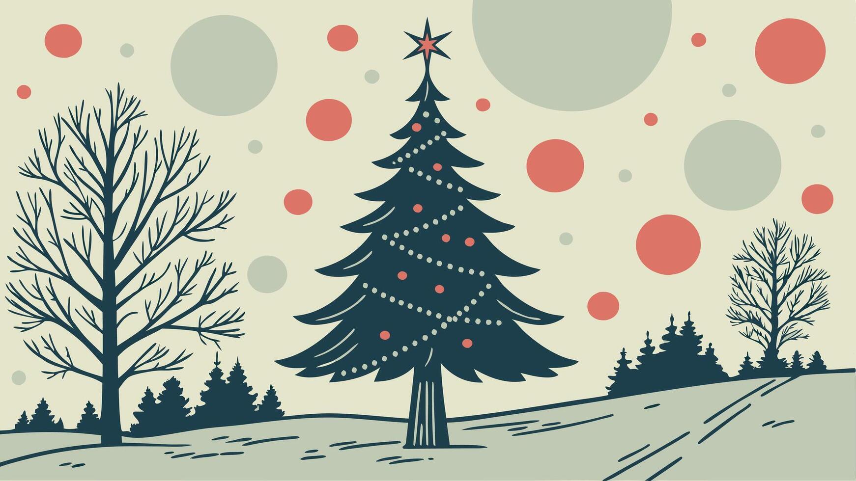 Winter holiday bokeh xmas decoration christmas blur celebration background tree light. vector