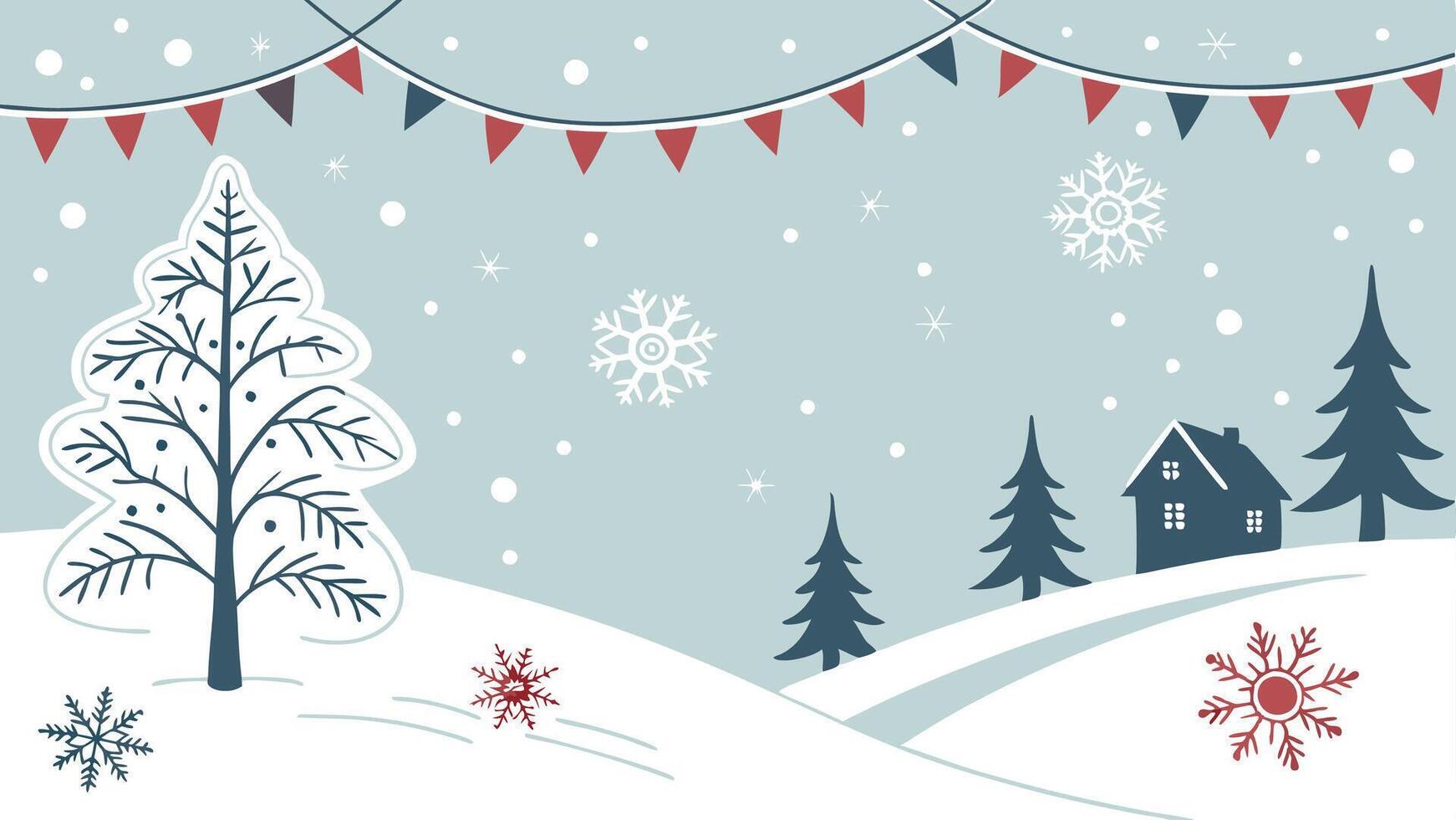 White Christmas background with christmas decorations and space for text vector