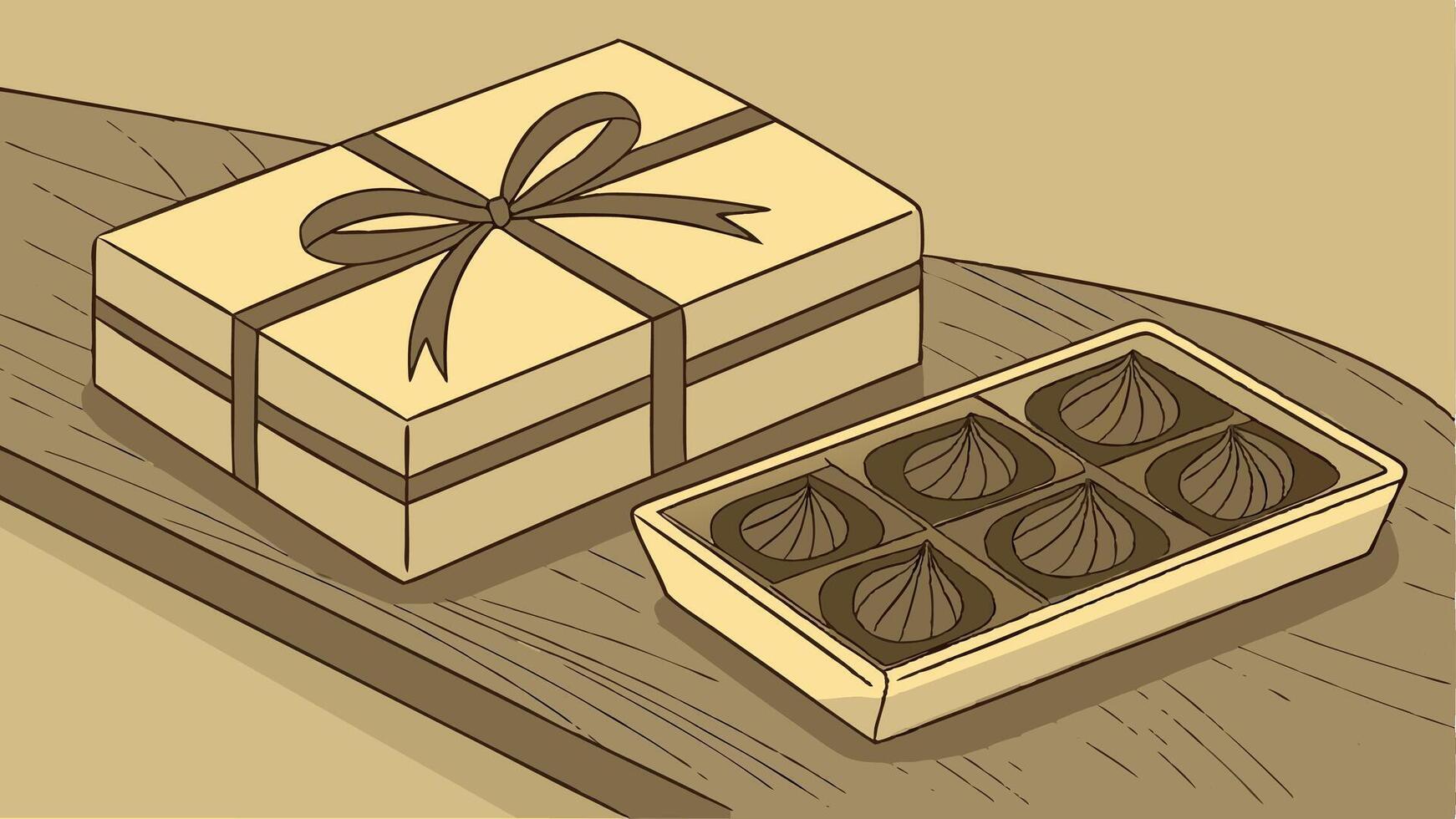 A box of chocolates and a gift box vector