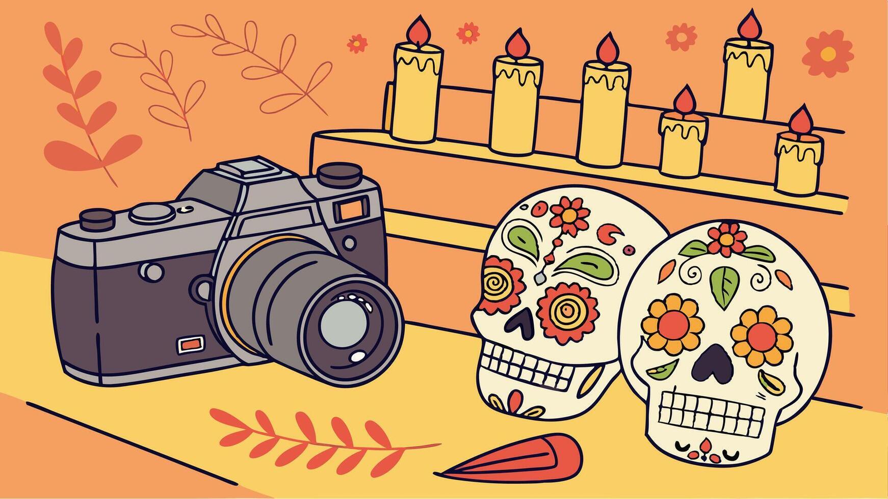 Day of the dead illustration vector