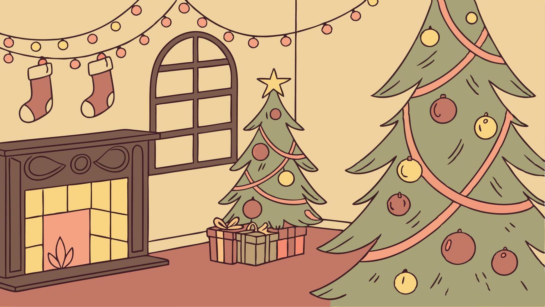 Christmas backgrounds with christmas ornaments. baubles. and lights vector