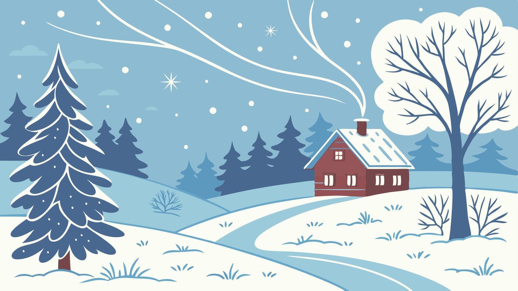 Winter background image for christmas with copy space vector