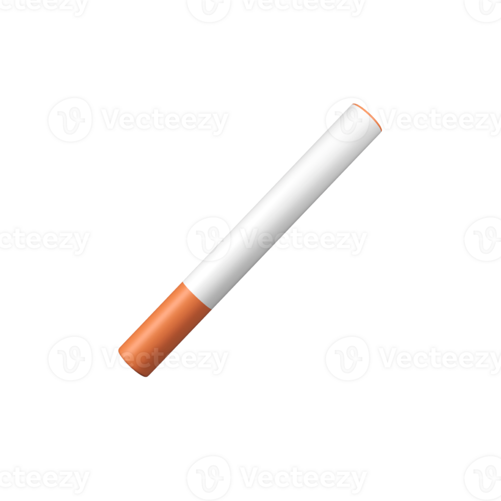 Cigarette isolated 3d render icon illustration png