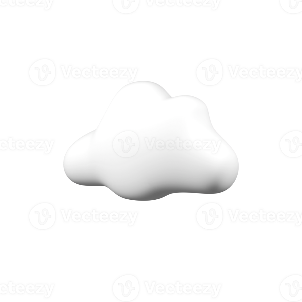 Clouds isolated 3d render icon illustration png