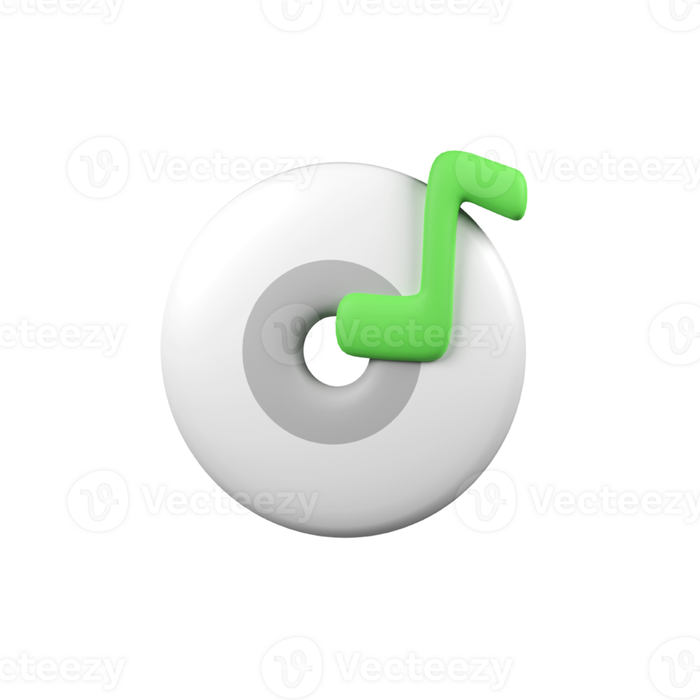 CD music disc audio side isolated 3d render icon illustration png