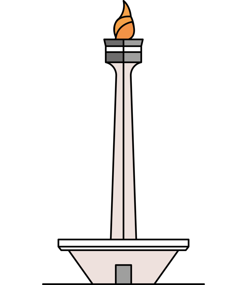 Monas monument icon on a transparent background png