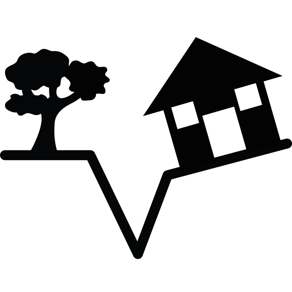 Landslide icon on a transparent background png