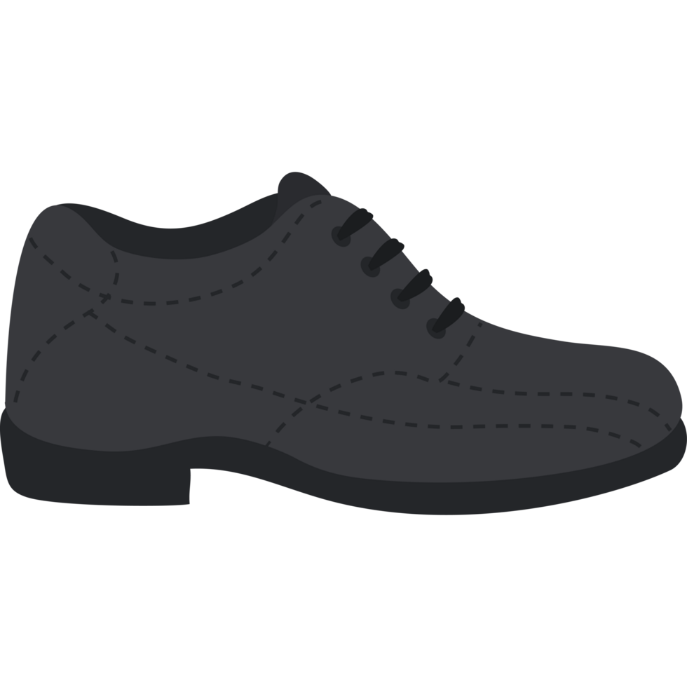 Black shoes icon on a transparent background png