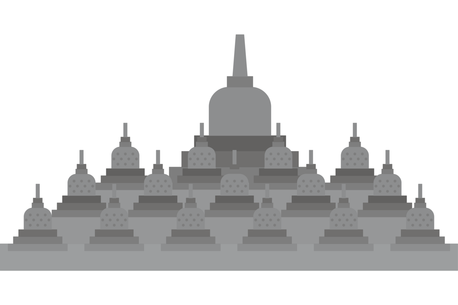 borobudur indonesia temple png