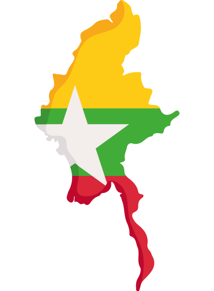 Myanmar flag illustration png