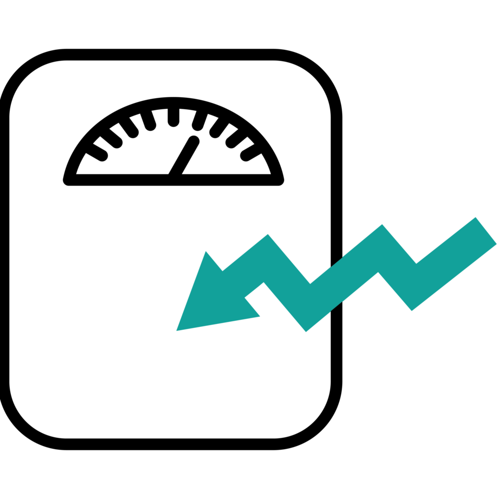 A weight scale with an arrow icon on a transparent background png