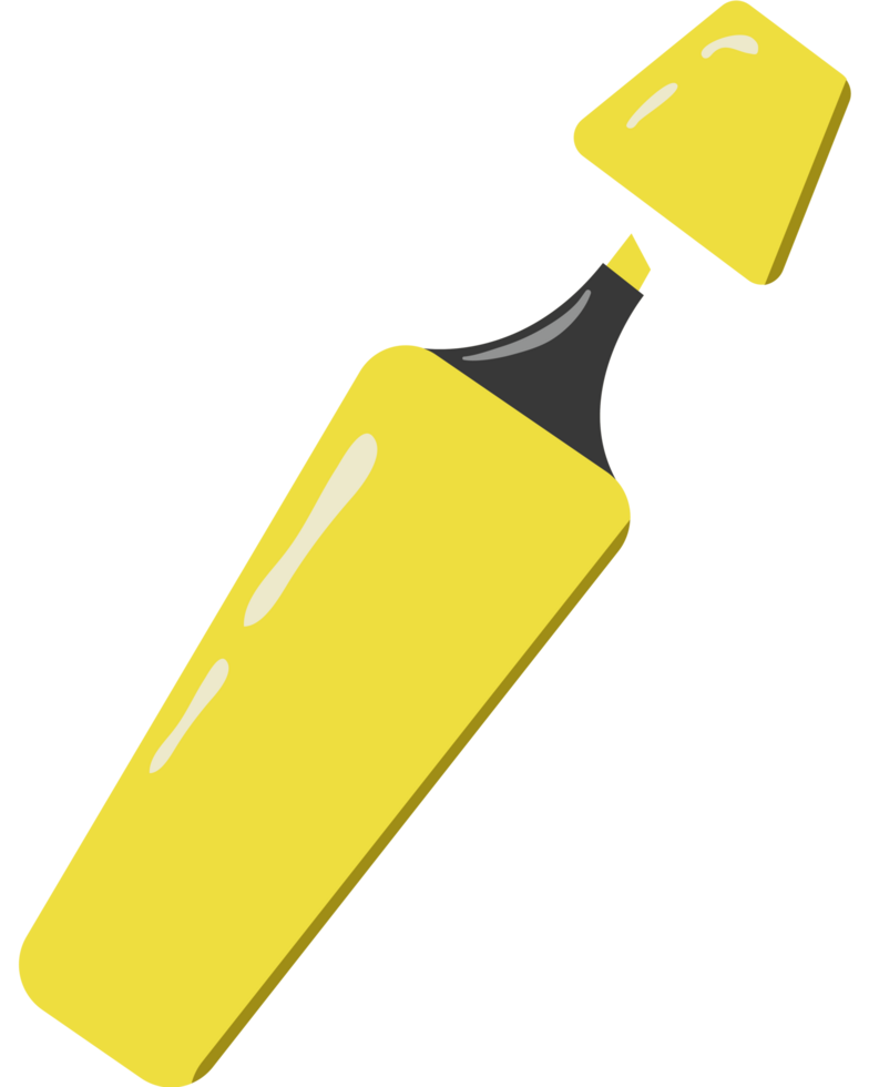 School marker pen icon on a transparent background png