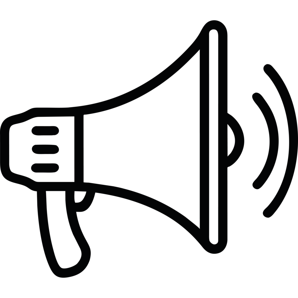 Megaphone icon on a transparent background png