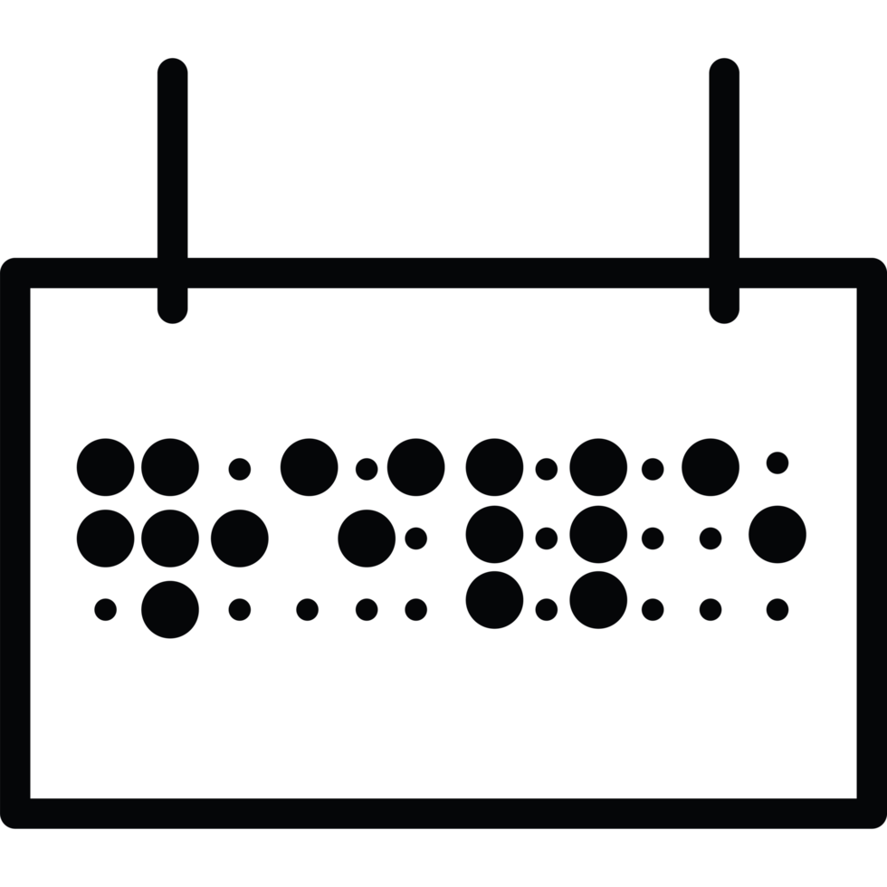 Braille icon on a transparent background png