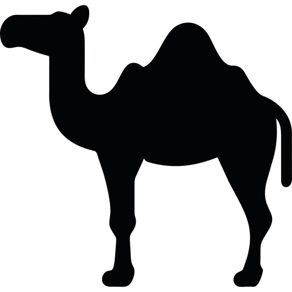 camel silhouette icon on a transparent background png