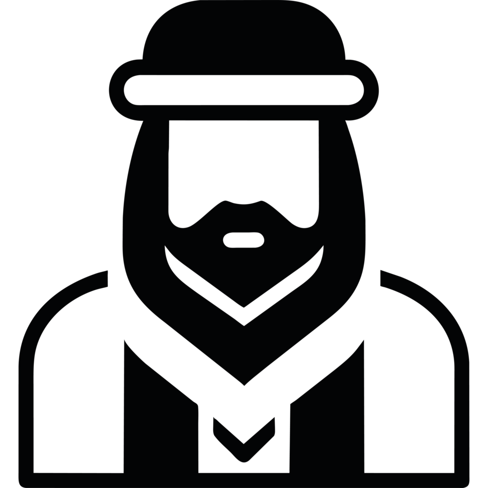 muslim man icon on a transparent background png