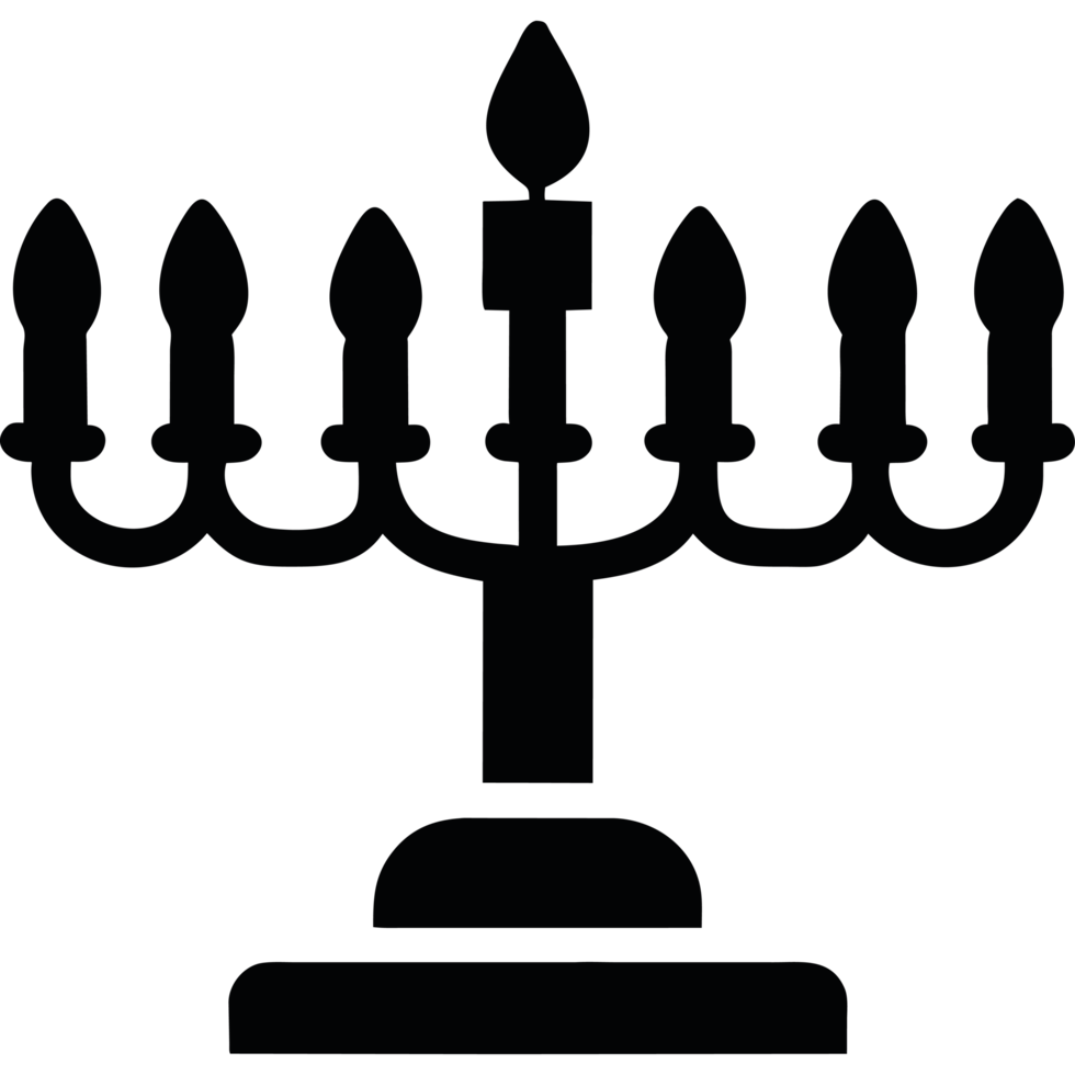 menorah with candles icon png