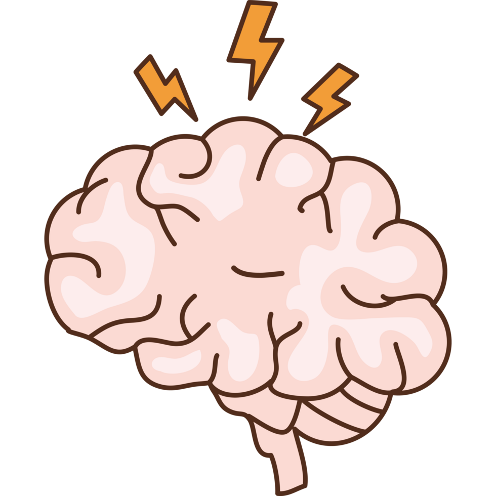 parkinson disturbed brain isolated png