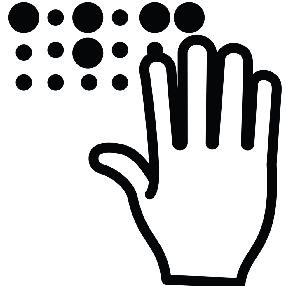 Braille icon on a transparent background png