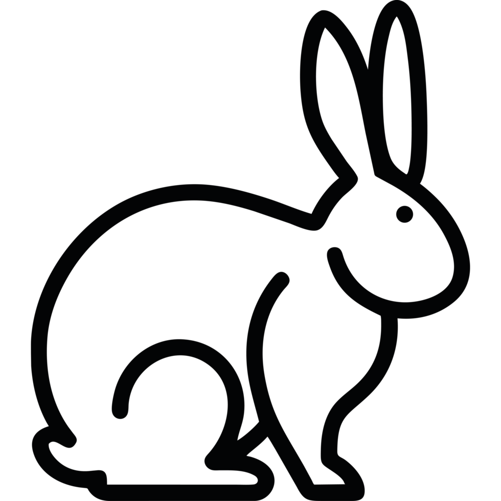Rabbit icon on a transparent background png