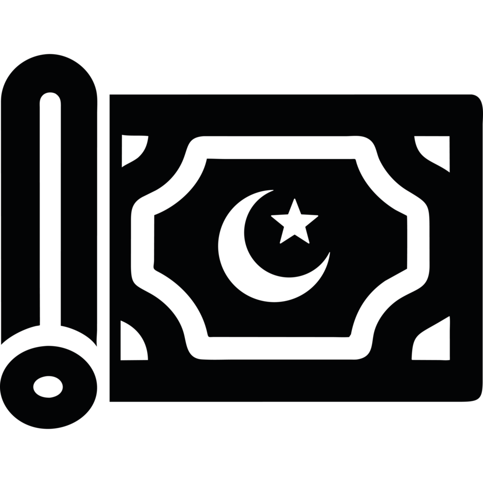 muslim moon rug scroll icon on a transparent background png