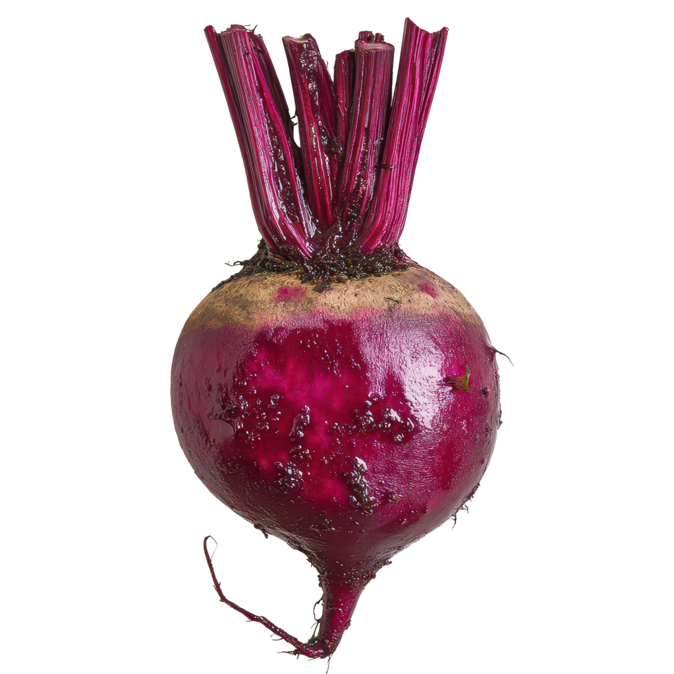 Fresh and vibrant beetroot isolated on a clean transparent background, showcasing its rich color and unique shape, Beetrootisolated on transparent background png