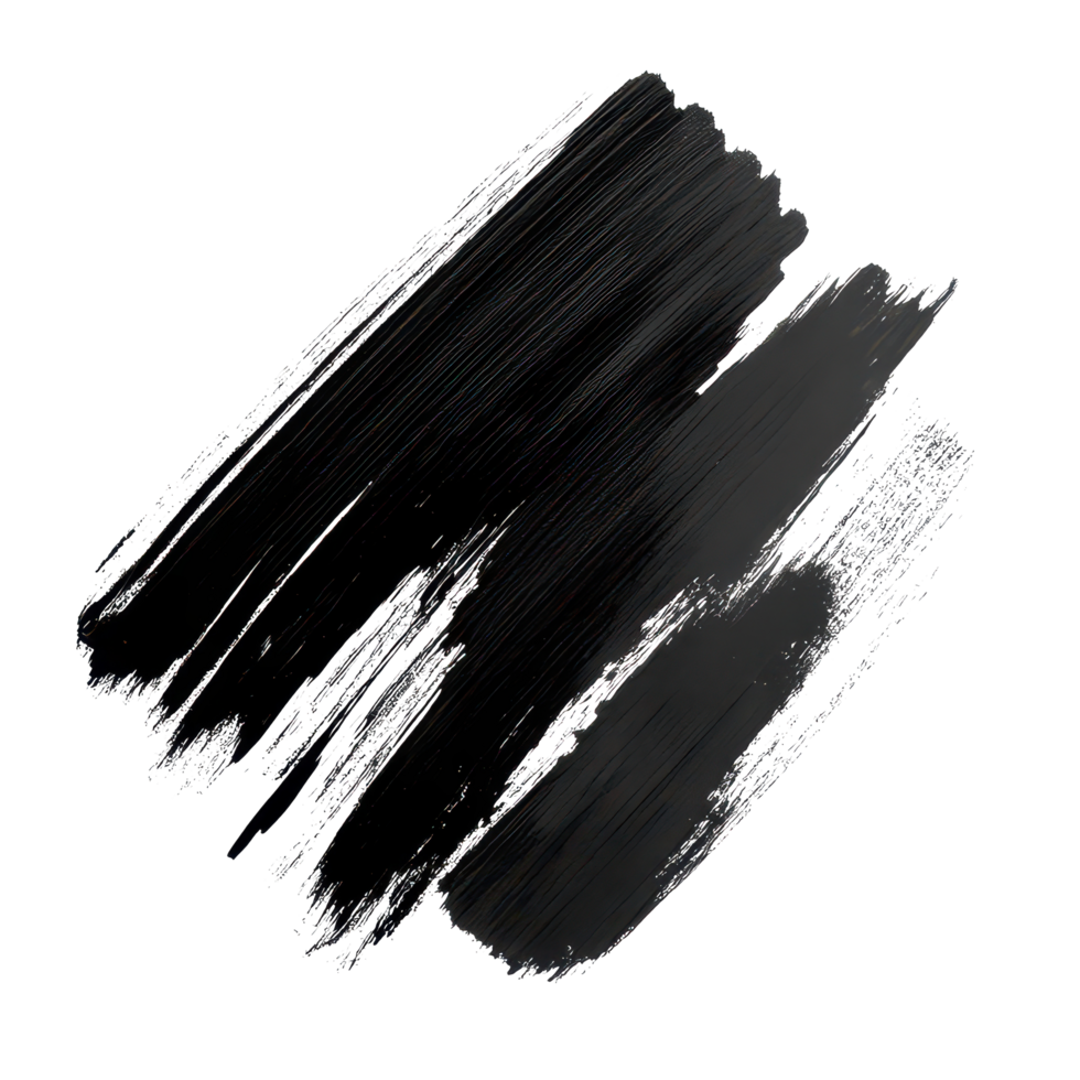 Dynamic black brush strokes creating abstract artistic elements on a transparent background, Black Brush Strokes, Abstract Artistic Elements Isolated on transparent background png