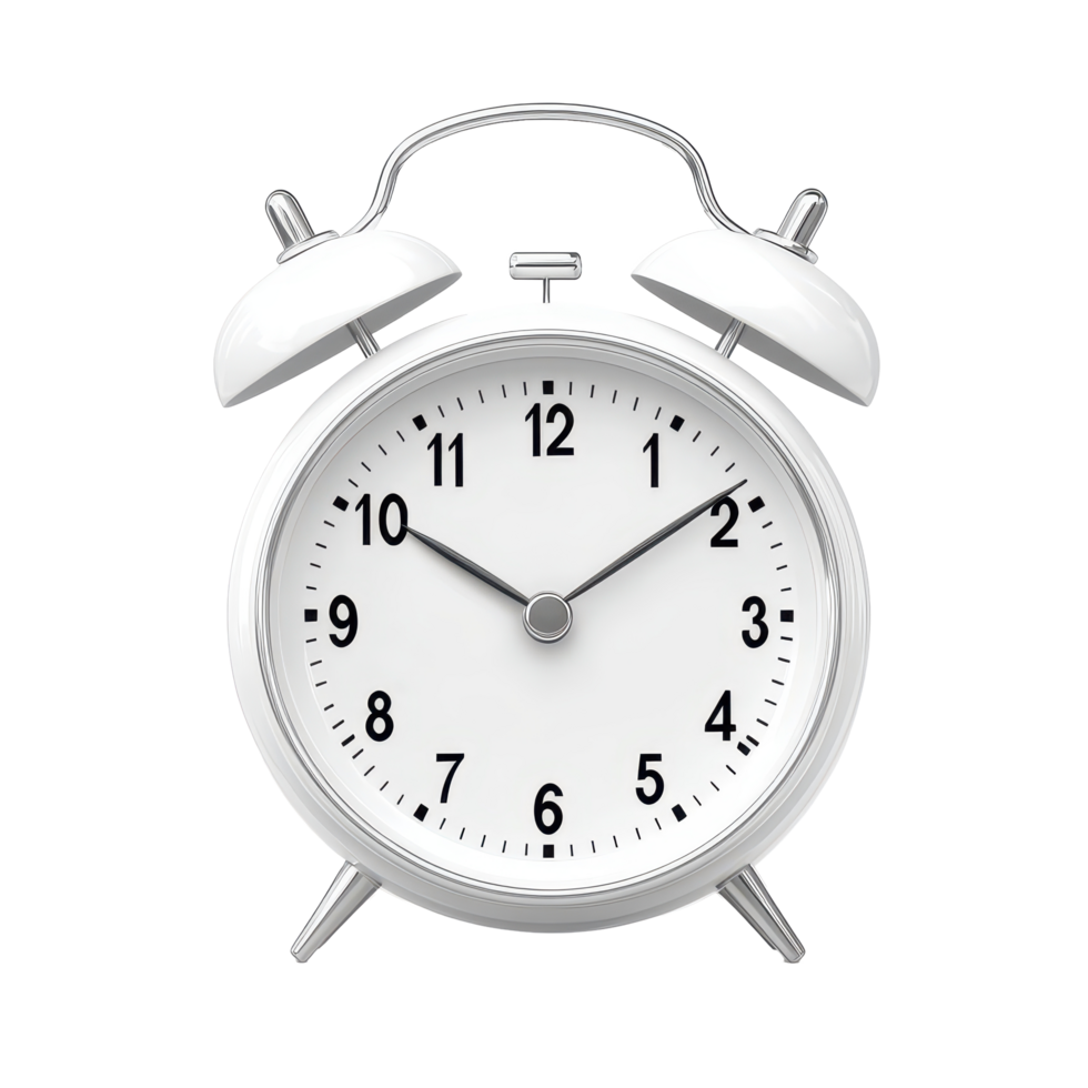 classique alarme l'horloge montrant temps sur une nettoyer transparent arrière-plan, idéal pour Accueil ou Bureau décor et temps gestion, alarme l'horloge sur transparent Contexte png