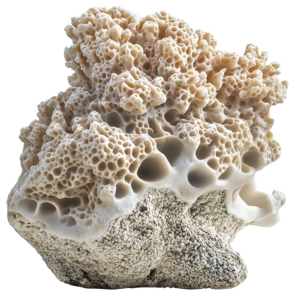 Beautifully irregular coral formation showcasing unique shapes and textures found, Beautifully Irregular Coral Formation A Study in Natural Artistry and Oceanic Biodiversity, transparent background. png