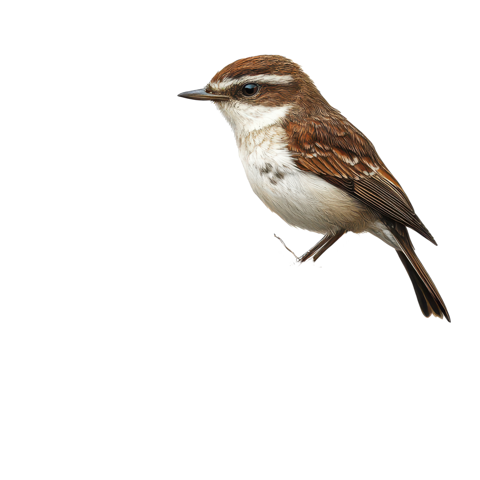 A solitary bird perched on a nest atop an old tree branch in a serene, isolated location, A bird in a nest on an old tree branch on aisolated on transparent background png