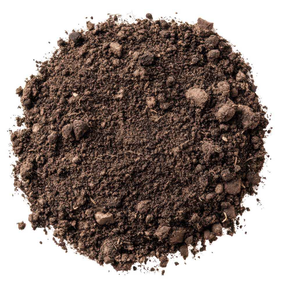 Beautiful isolated soil photographed against a clean transparent background highlighting its texture and richness, Beautiful soil gateon aisolated on transparent background png