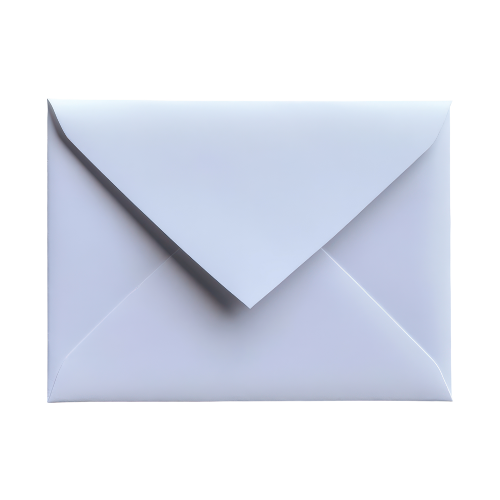 A classic blank paper envelope rests on a gray surface, ready for letters and important documents, A classic blank paper envelope png