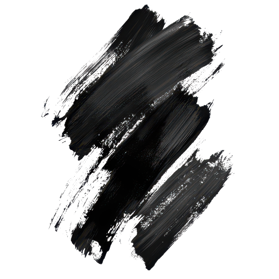 Abstract black brush strokes create striking artistic elements with bold lines, Black Brush Strokes, Abstract Artistic Elements Isolated on transparent background png