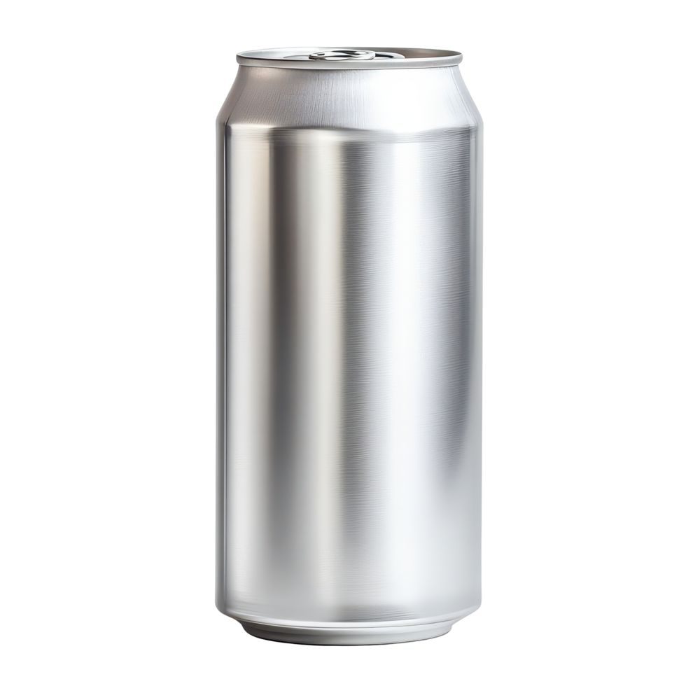 Aluminum beverage can isolated on a transparent background showcasing a minimalist design and sleek finish, Aluminum Beverage Can isolated on transparent background png