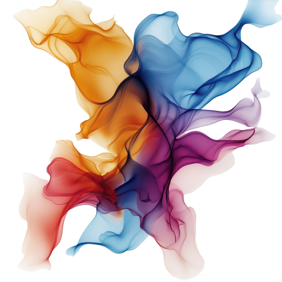 A vibrant abstract art piece featuring flowing colors on a transparent background, illustrating movement and emotion, Abstract art piece with flowing colors, transparent background. png